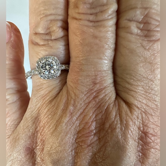 Moissanite Sterling Silver Ring - Picture 3 of 7